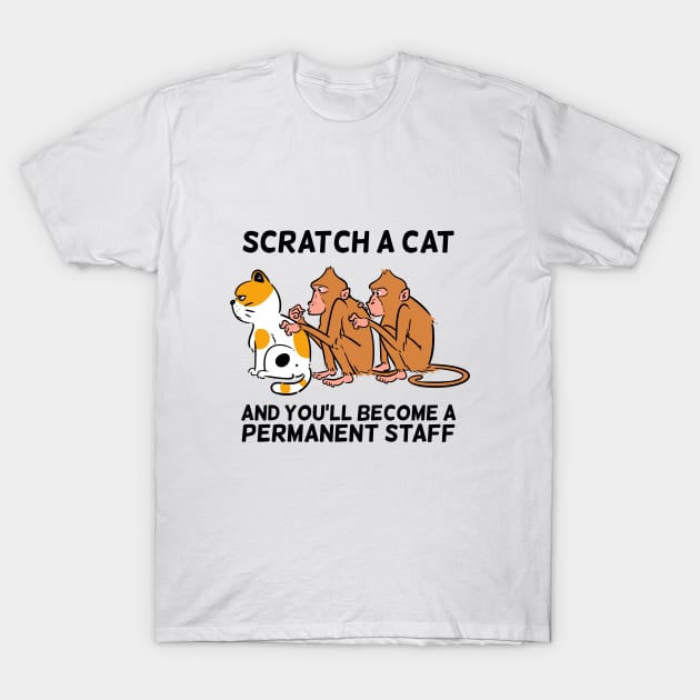 Scratch a Cat T-Shirt by Onefacecat